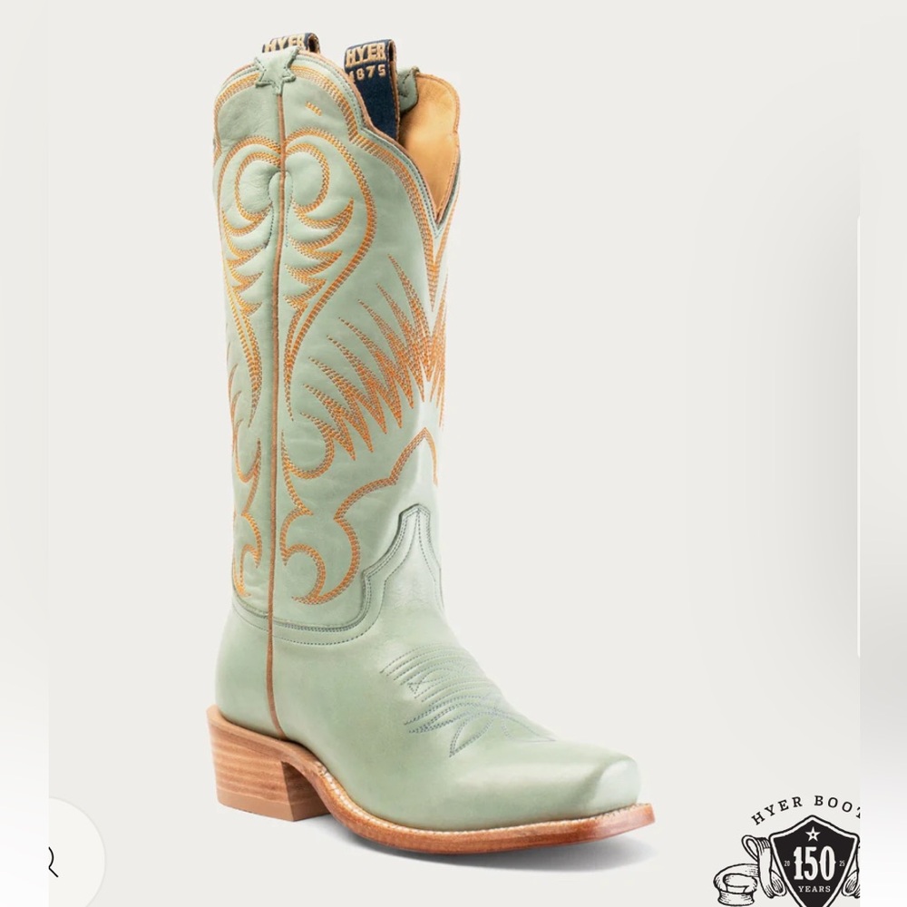 Hyer Leawood Robins Egg Cowboy Boots size 7.5